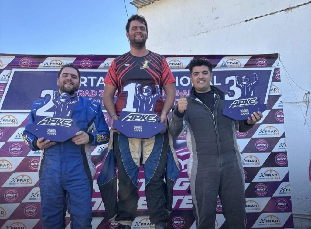 Podio del Karting Regional en el Circuito Martín Fierro